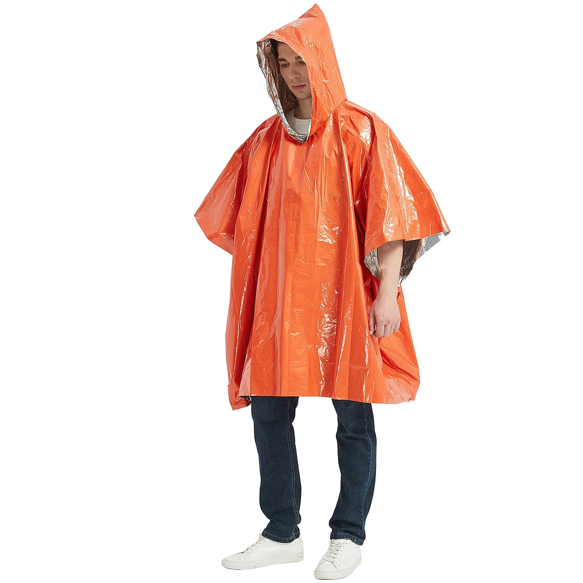 Waterproof Poncho Raincoat, Sleeping Bag, and Tent Shelter O39426