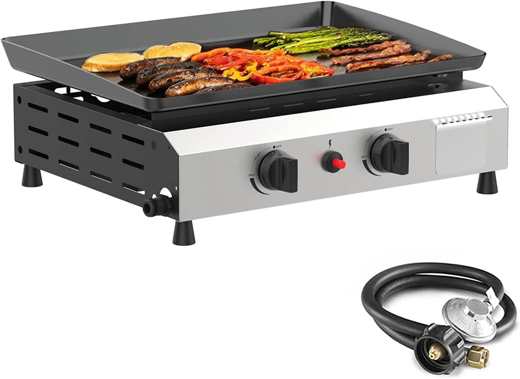 3 Burner Propane Gas Griddle with Side Shelves R51065