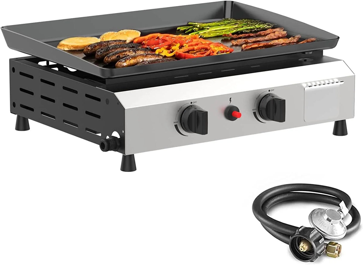 3 Burner Propane Gas Griddle with Side Shelves R51065