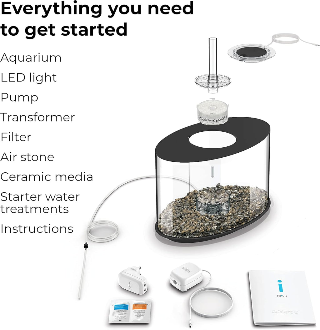 4-gallon Acrylic Aquarium with White LED Lights I15649