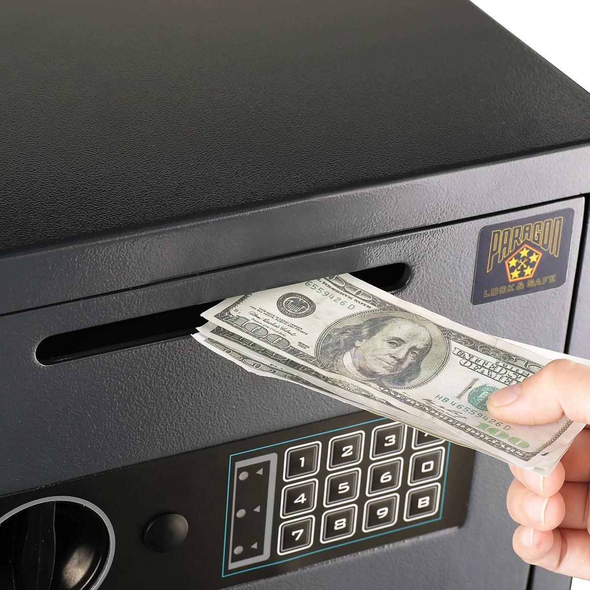 Compact Steel Digital Safe with Keypad Black M81522