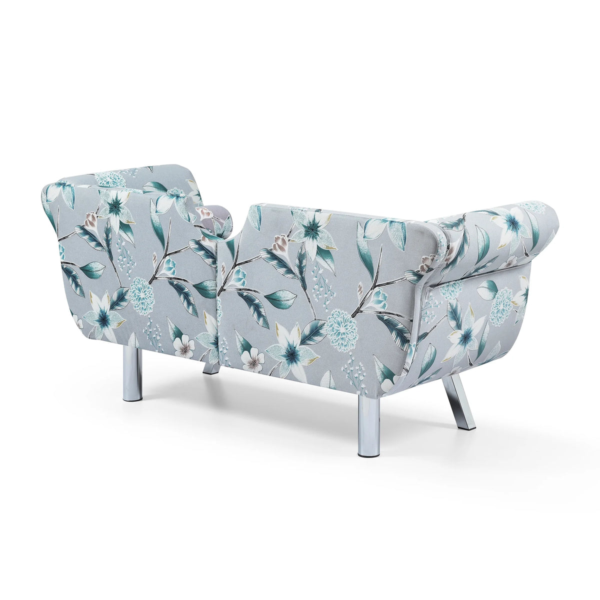 Modern Velvet Loveseat Sofa with Removable Cushion Metal Legs F170