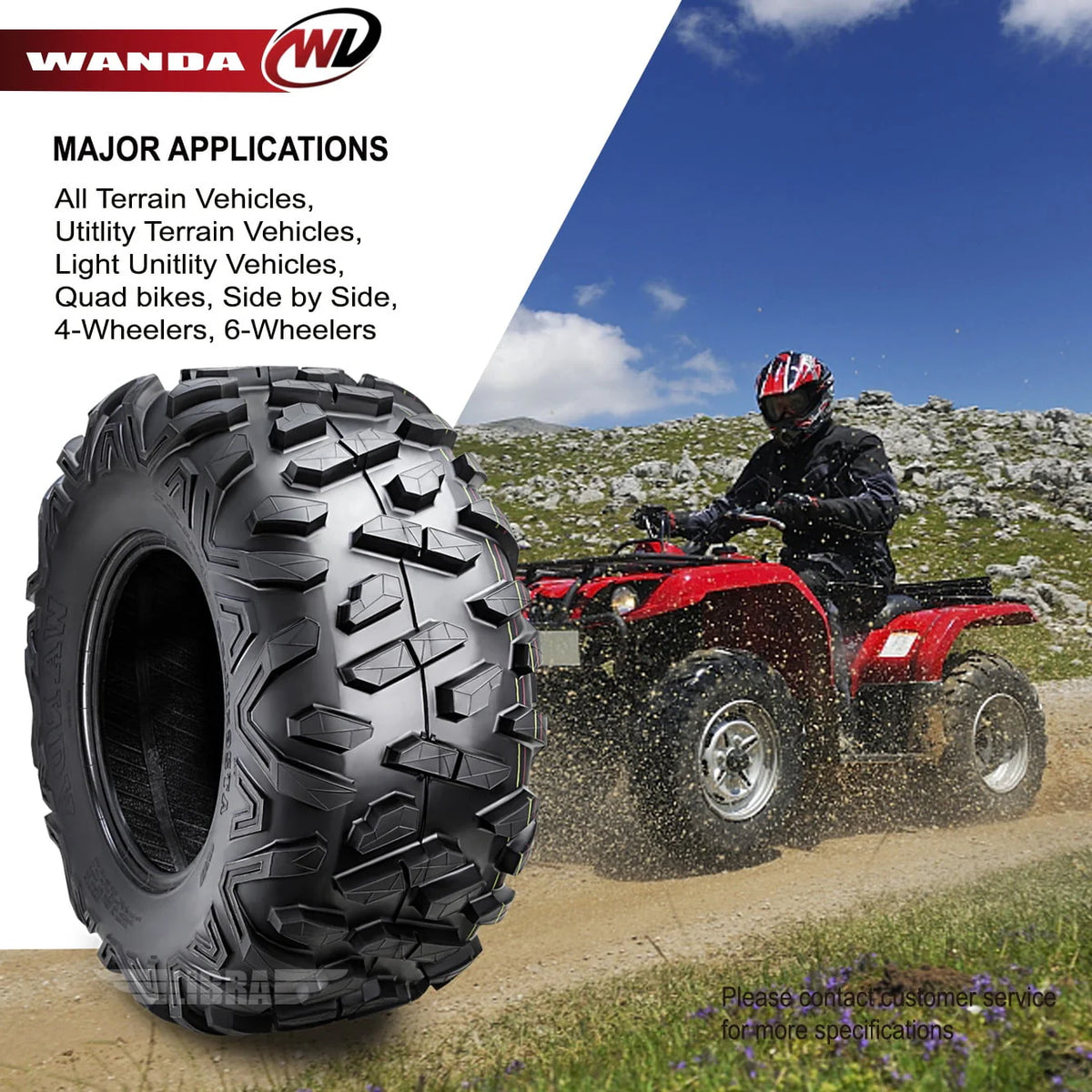 25X10-12 6PR ATV/UTV Tires Set 2 F1261
