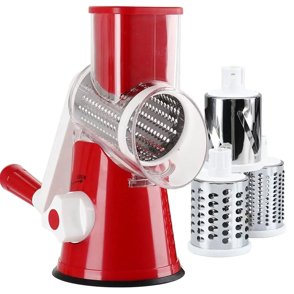 Manual Vegetable Slicer and Grater with 3 Interchangeable Blades P480298