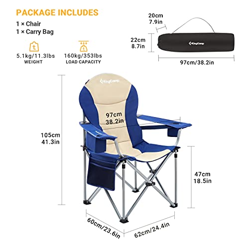 Oversized Heavy Duty Camping Folding Chair with Cup Holder E450865