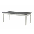 78" Dining Table with Leaf White and Grey U13403