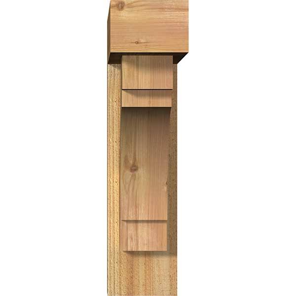 Rough Sawn Bracket with Offset Brace, Western Red Cedar J229954