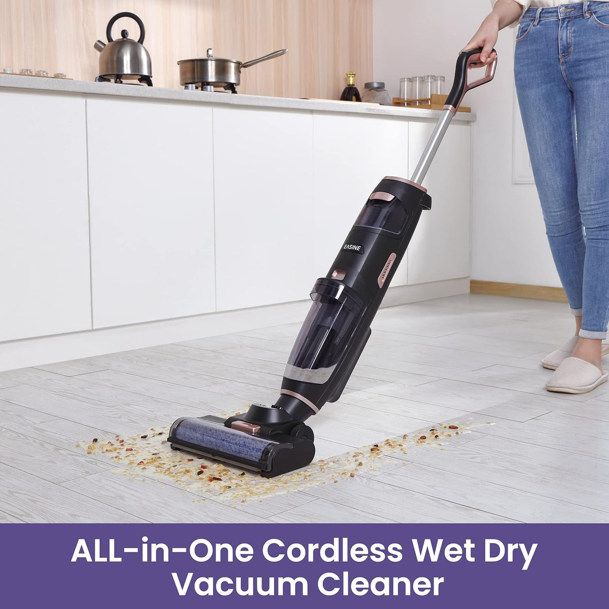 Cordless Stick Vacuum Cleaner, Lightweight Wet Dry Vacuum Cleaner U97986
