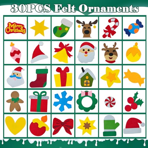 DIY Felt Christmas Tree Kit with Ornaments Y83431
