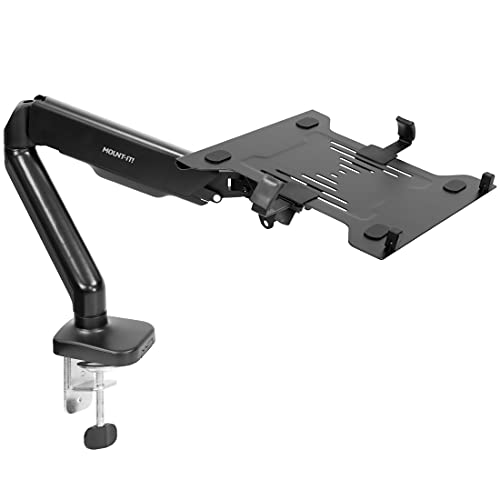 Full Motion VESA Monitor Desk Mount with Laptop Tray G18038