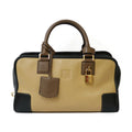 Pre-Owned Beige Brown Leather Handbag C870