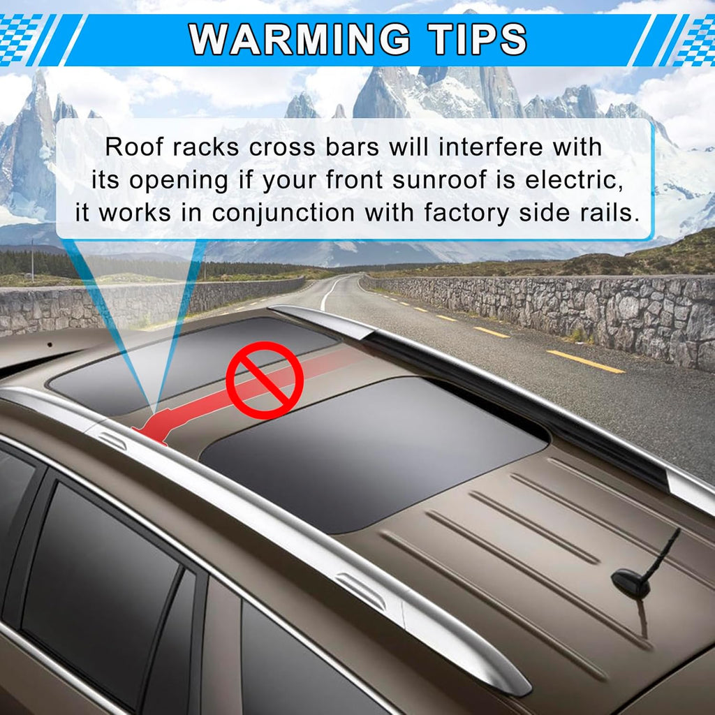 220LBS Aluminum Roof Rack Cross Bars X77462