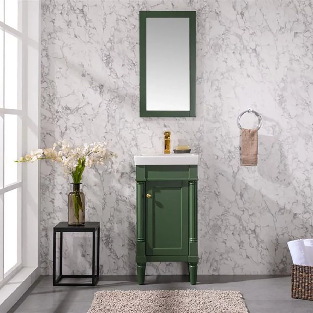 18" Green Sink Vanity C362