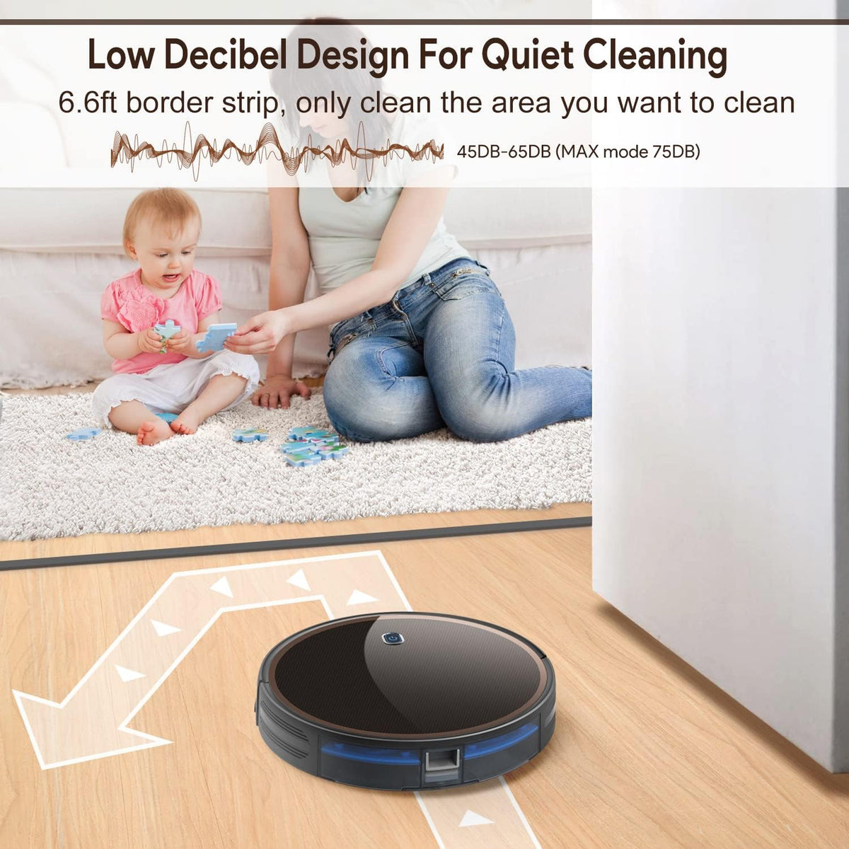 Robot Vacuum Cleaner with 2000Pa and 2600mAh Lithium-ion Battery Y31596