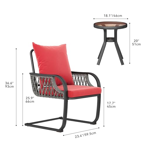 7 Pieces PE Rattan Wicker Patio Furniture Set with Table and Cushions D1347