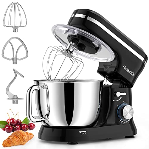 Blue Electric Stand Mixer with 6.5QT Stainless Steel Bowl T8147