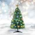 24" Tabletop Artificial Christmas Tree with Ornaments & LED String Lights G4165