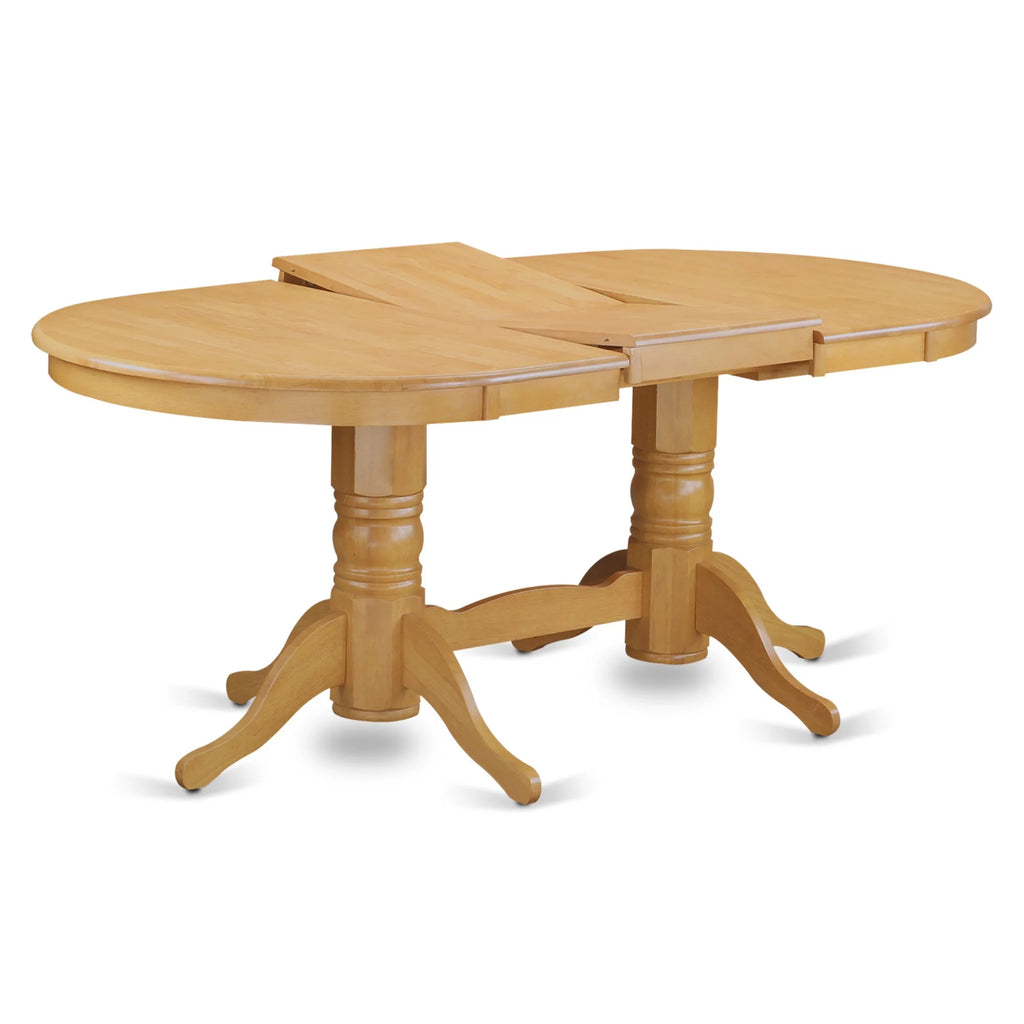 5 Pc Dining Room Set for 4 with Oak Leg and Linen Fabric Y788