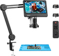 Flex Digital Soldering Microscope 2000x, 10.1" HDMI Microscope with 3 Lens, Ring Light, 64GB V7375
