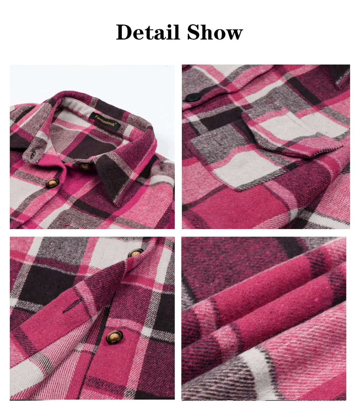 Flannel Button Up Plaid Shirt V522810