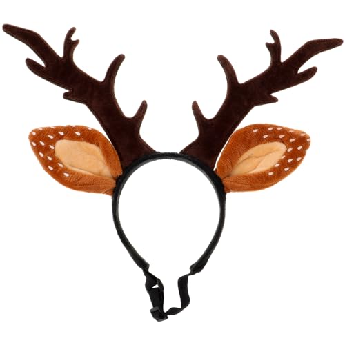 Christmas Hat for Cat Pet Deer Costume Antler Headband O657831