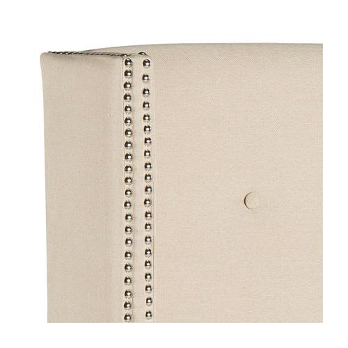 Navy Linen Tufted Winged Headboard Queen G359