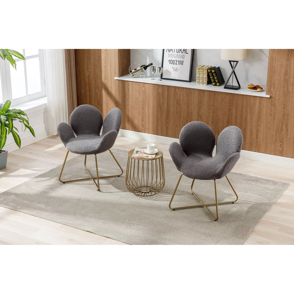 Velvet Accent Chair with Metal Legs, 2PC/SET A8796