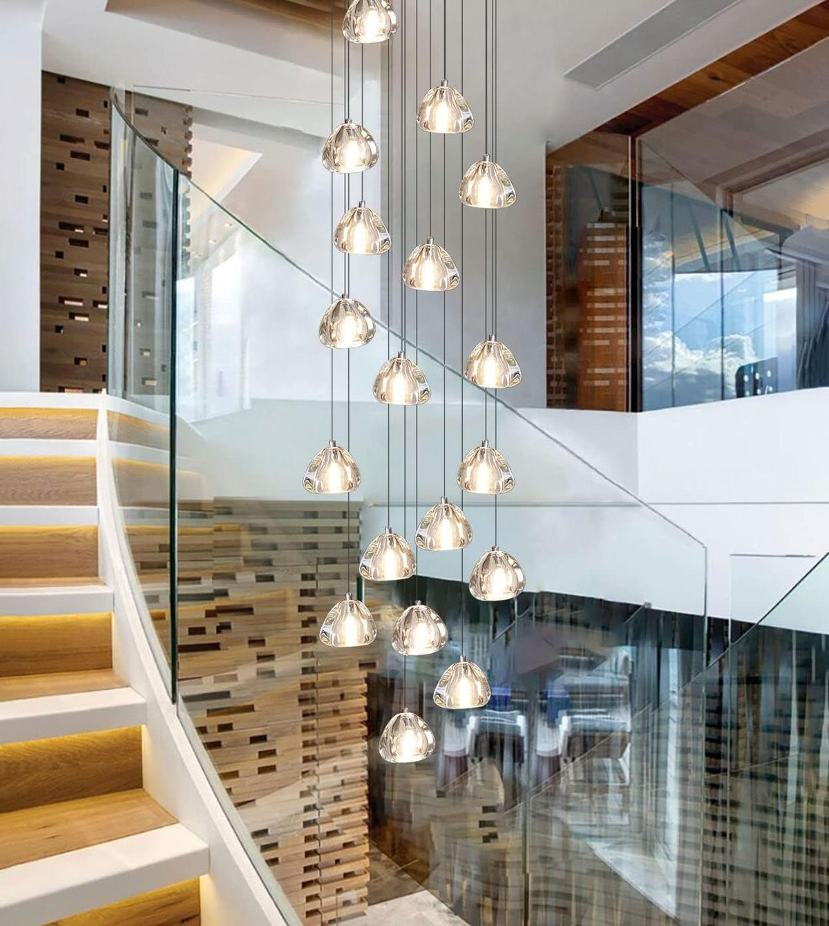 18 Lights Crystal Chandelier Pendant Light Fixture P48108
