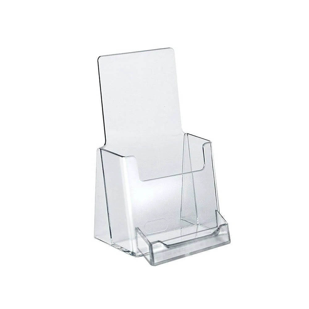 100-Pack Counter Trifold Brochure Holder with Business Card Pocket U6280