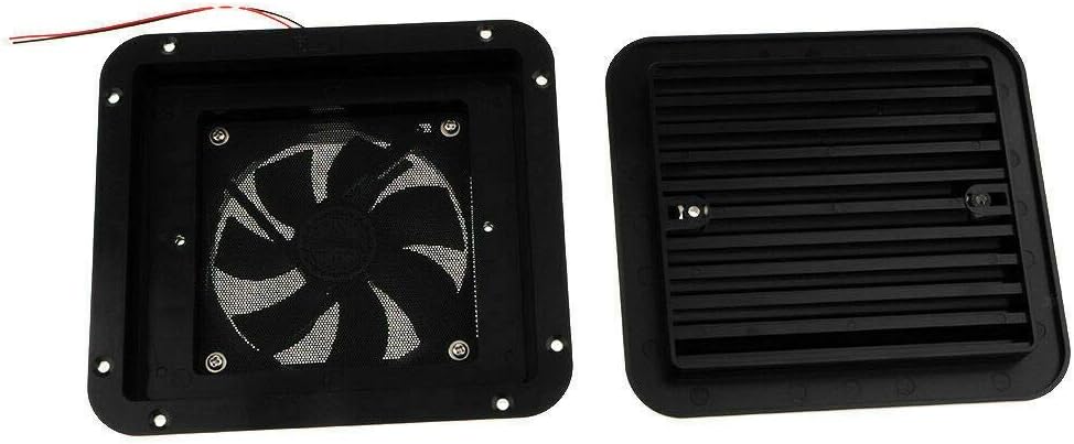 12V One-Way Ventilation Fan for Car RV Van (Black) N68149