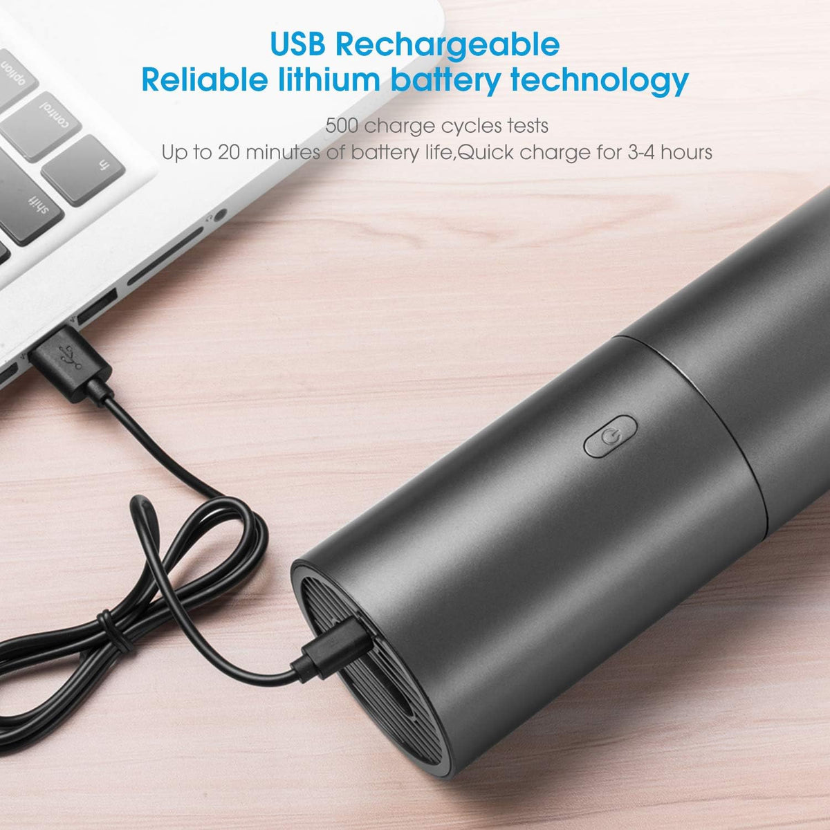 Mini Handheld Cordless USB Rechargeable Vacuum Cleaner 2 in 1, Pack of 2 N89783