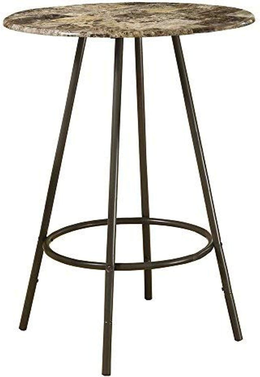 Bar Table, 30-Inch, Cappuccino/Marble/Coffee M18680