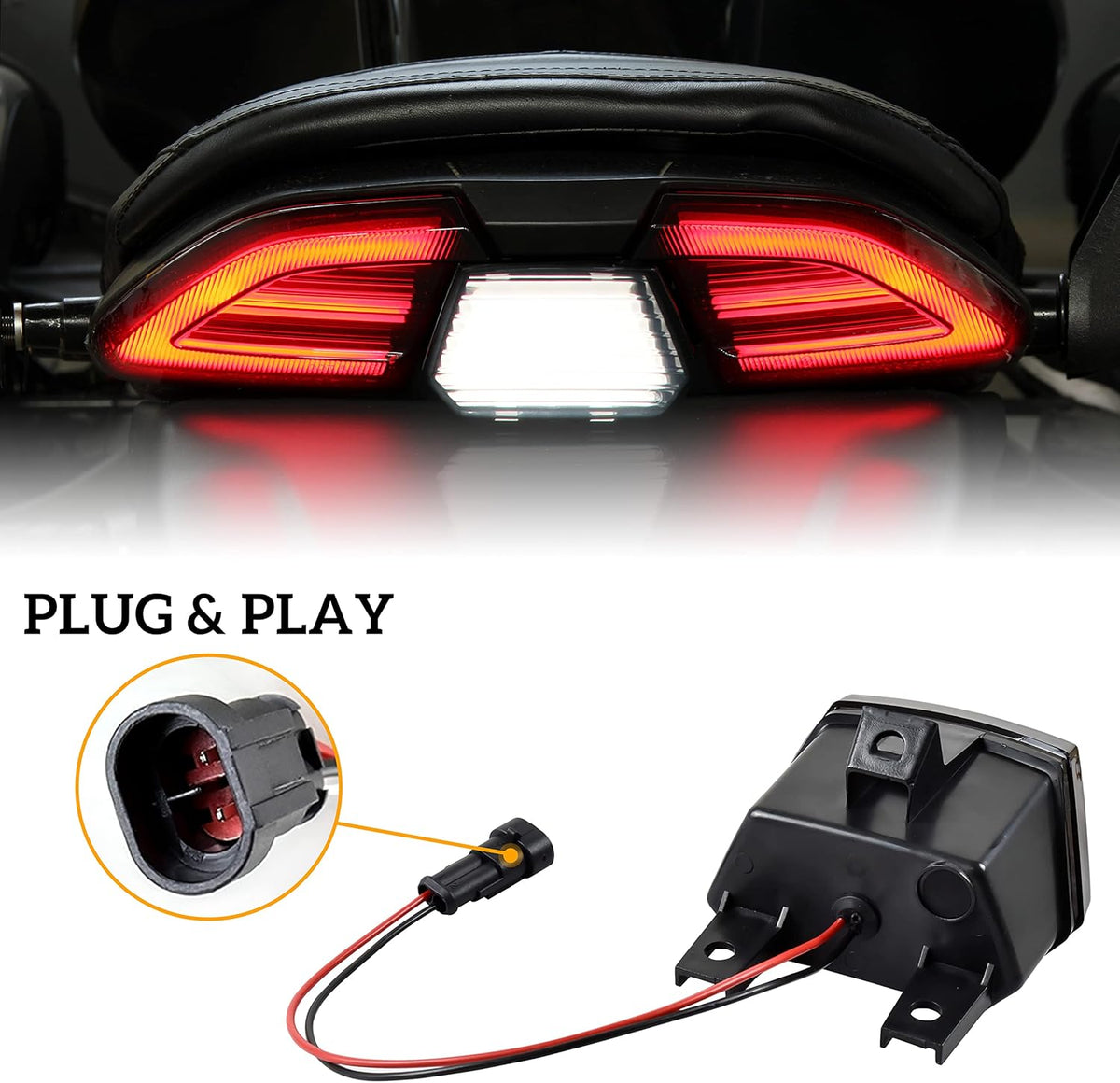 Smoked Black LED Tail Light Assembly O859