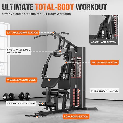 M1 Workout Station with 140LBS Weight Stack Y8223
