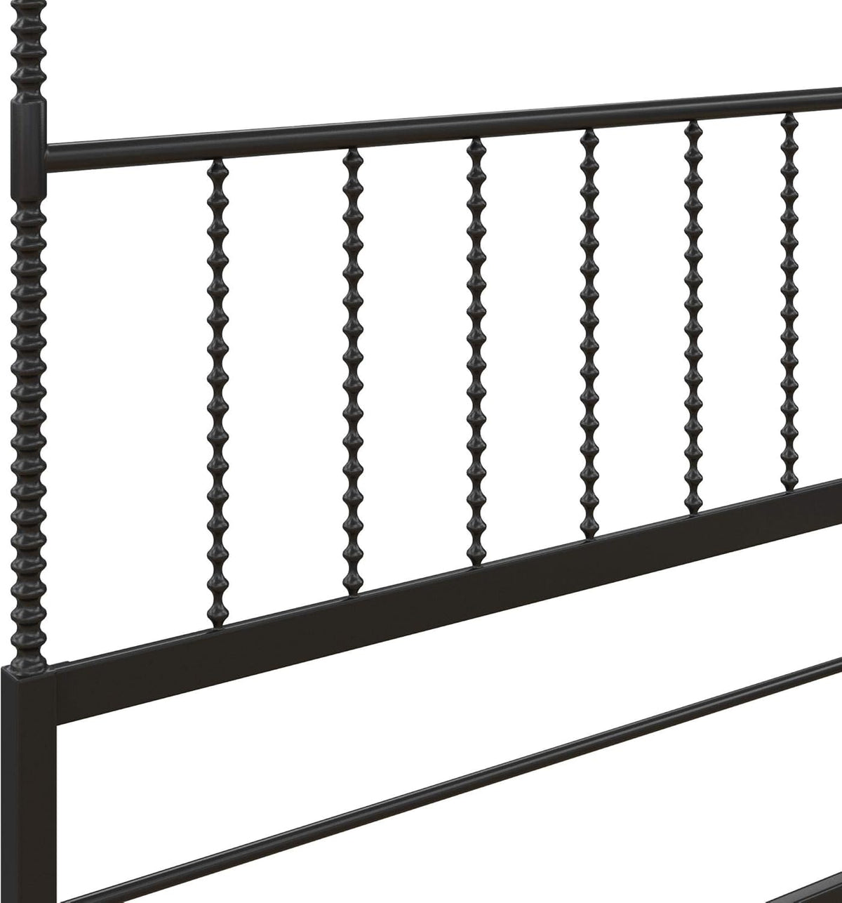 Full Size Metal Canopy Bed Frame in Black L423