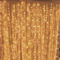 300 LED Curtain String Lights 8 Modes Warm White S7154