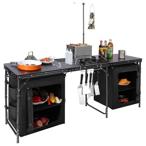 Lightweight Portable Camping Kitchen Table with Sink U395