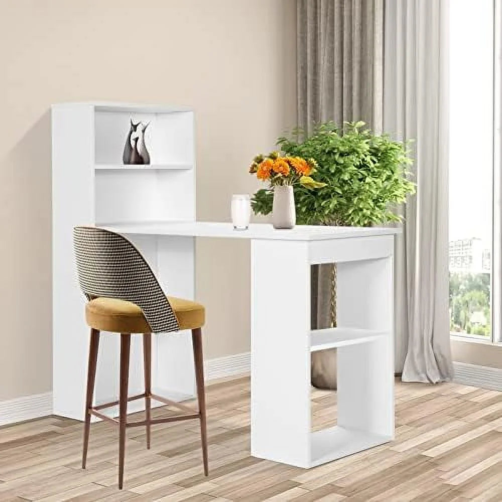 Black Computer Desk with Bookcase and CPU Stand S996