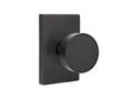 Flat Black Round Knob with Rectangular Rosette U909