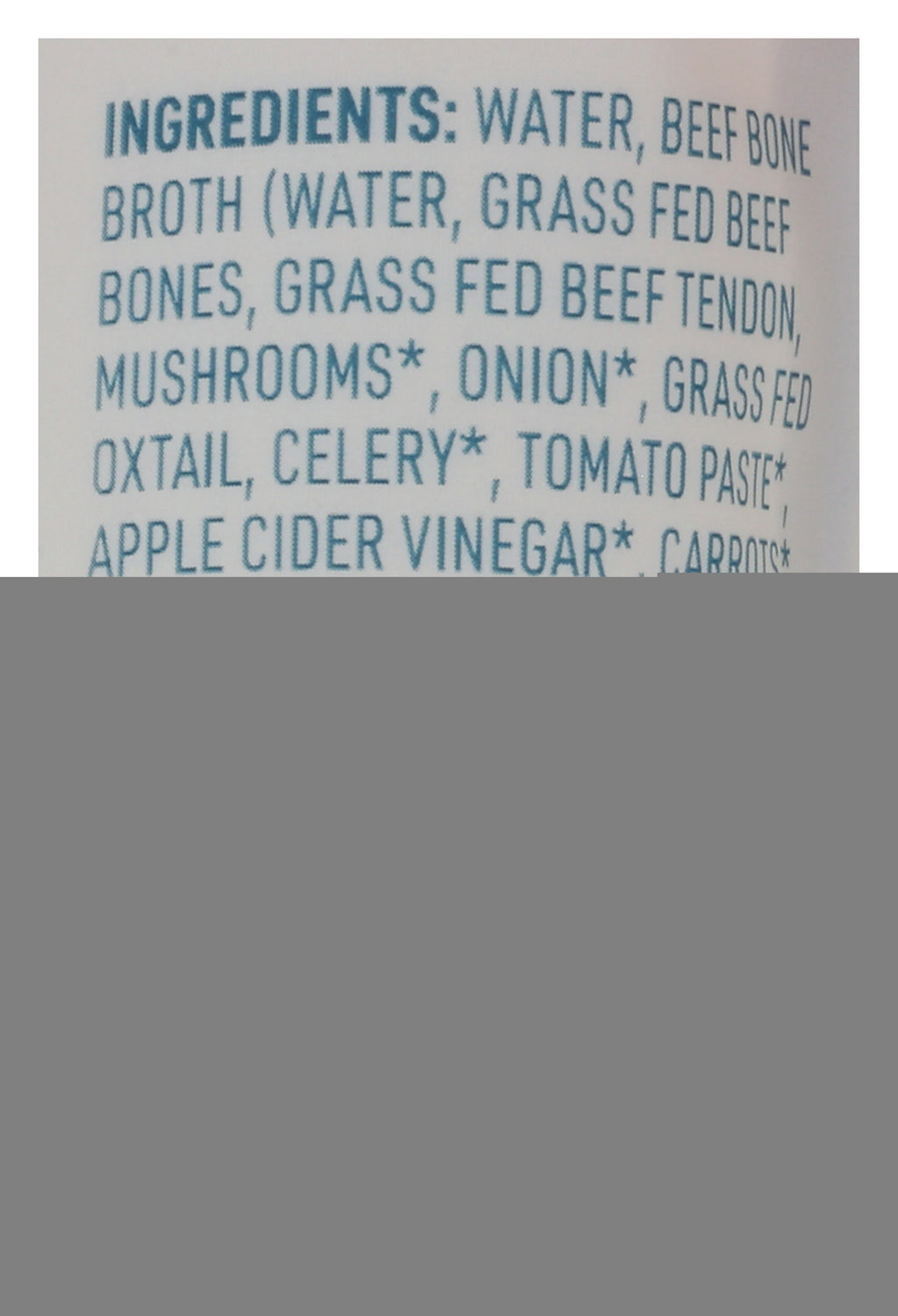 Grass Fed Beef Bone Broth, 16 Ounce, 6 per Case N876428