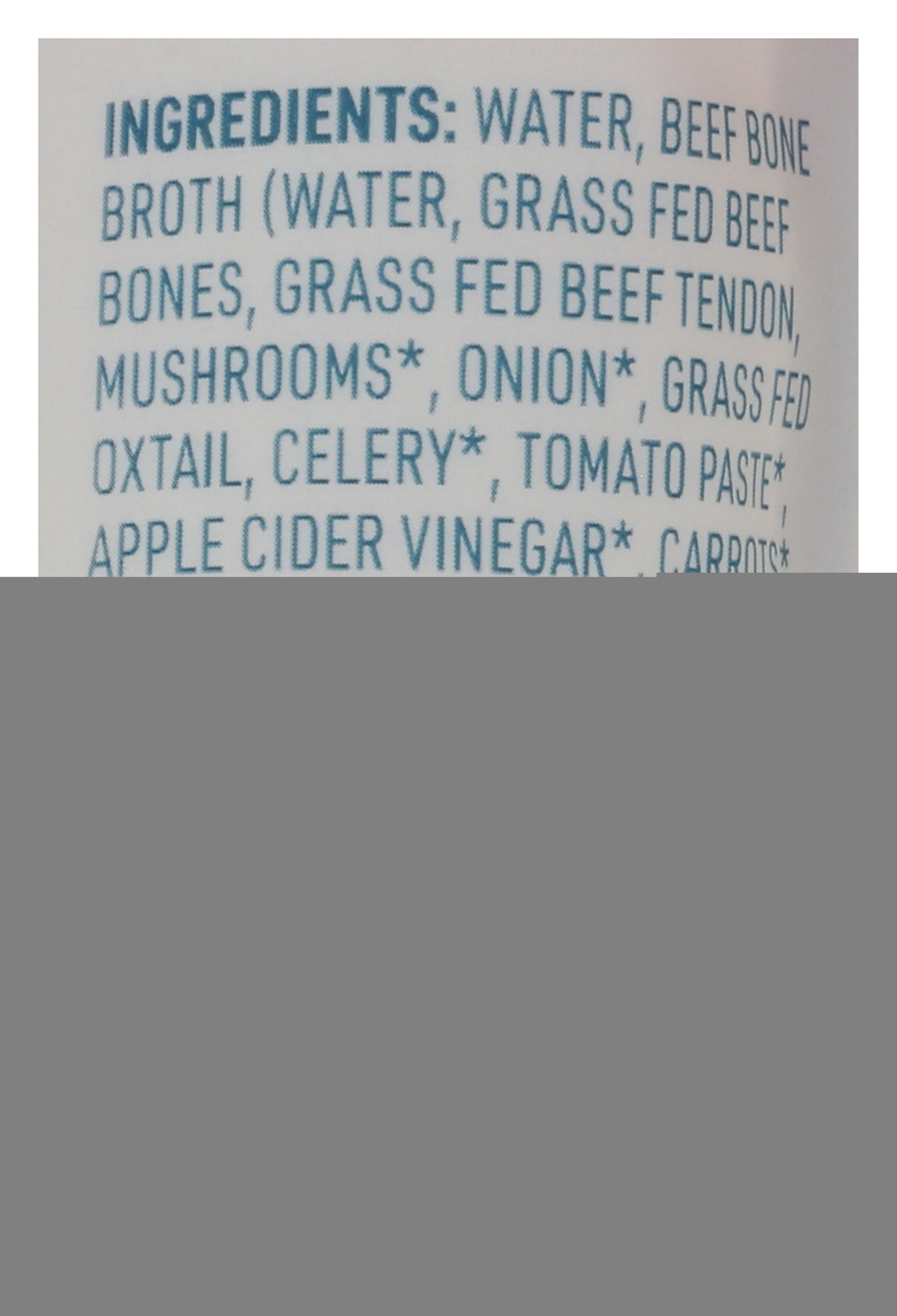 Grass Fed Beef Bone Broth, 16 Ounce, 6 per Case N876428
