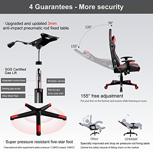 Black Ergonomic Gaming Chair with Speakers M84653