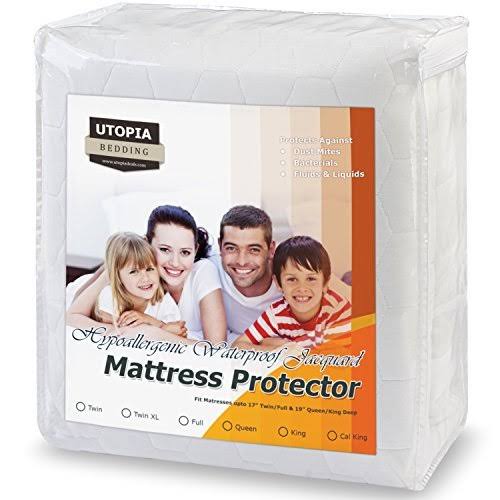 King Cal Size Waterproof Mattress Protector Fitted Mattress Cover O6469