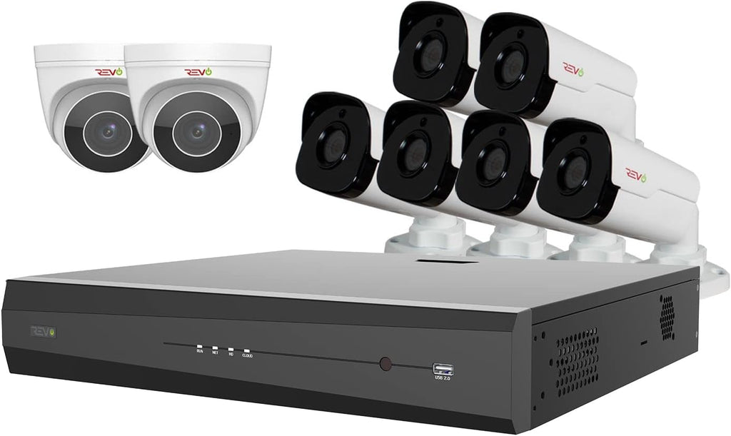 16Ch 4TB HDD IP NVR Video Surveillance System with 12x 4MP Bullet Camera and 4x 4MP Turret Cameras T483