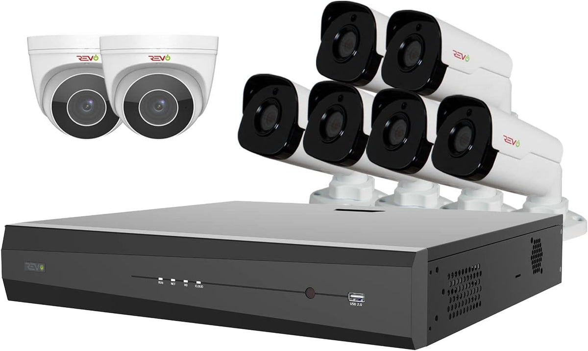 16Ch 4TB HDD IP NVR Video Surveillance System with 12x 4MP Bullet Camera and 4x 4MP Turret Cameras T483