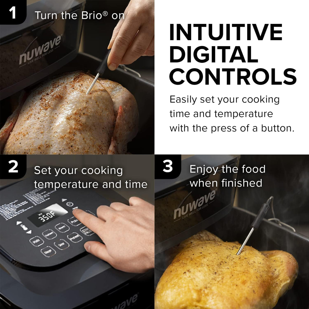 6-in-1 Air Fryer Oven Combo, 8-Qt X-Large Size, 100 Pre-Programmed Presets F54279