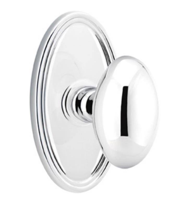 Satin Nickel Passage Knob with Oval Rose M449