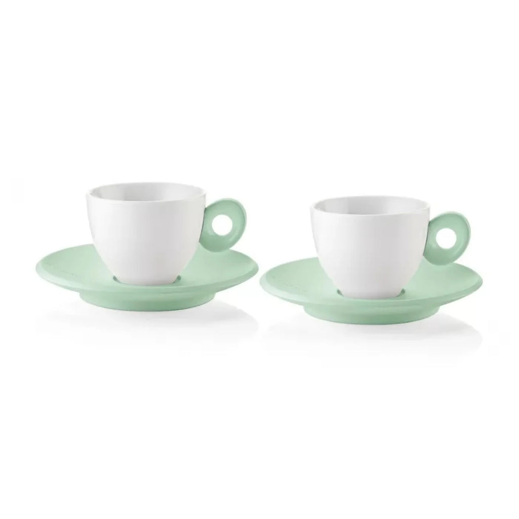 Set Of 2 Espresso Cups Green P77493