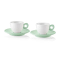 Set Of 2 Espresso Cups Green P77493