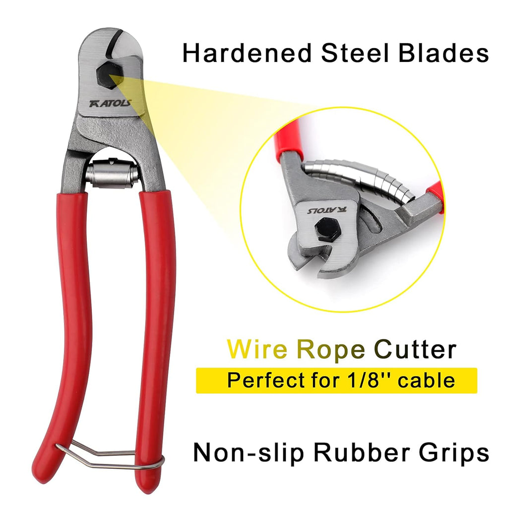 1/8 T316 Stainless Steel Cable with Cutter, 500FT Wire Rope, 7x7 Strands D921796